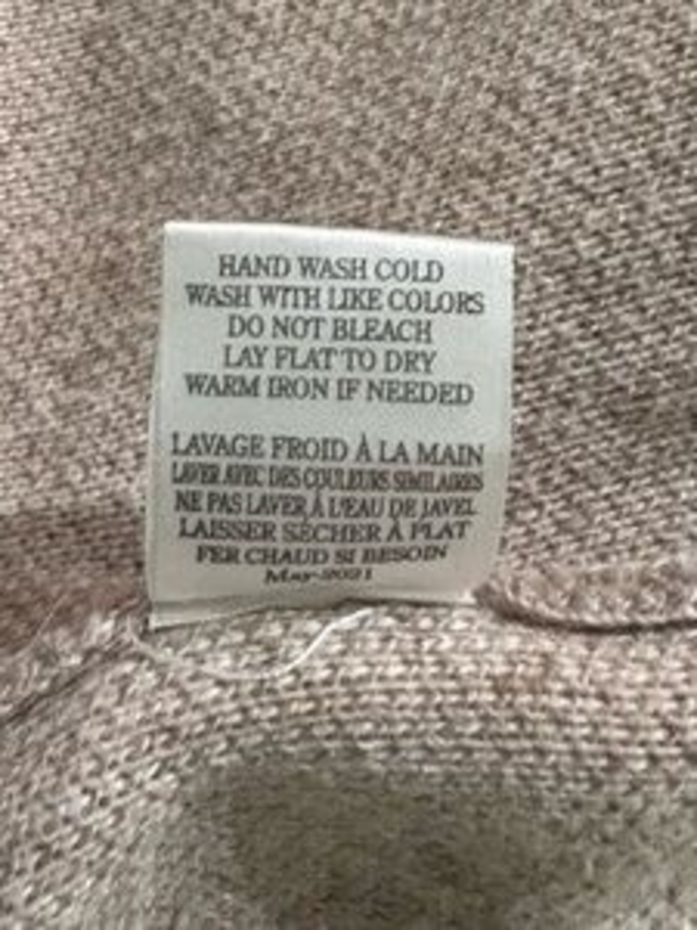 Z Supply Taupe Star Crewneck Sweater with White Accents - Picture 3 of 6